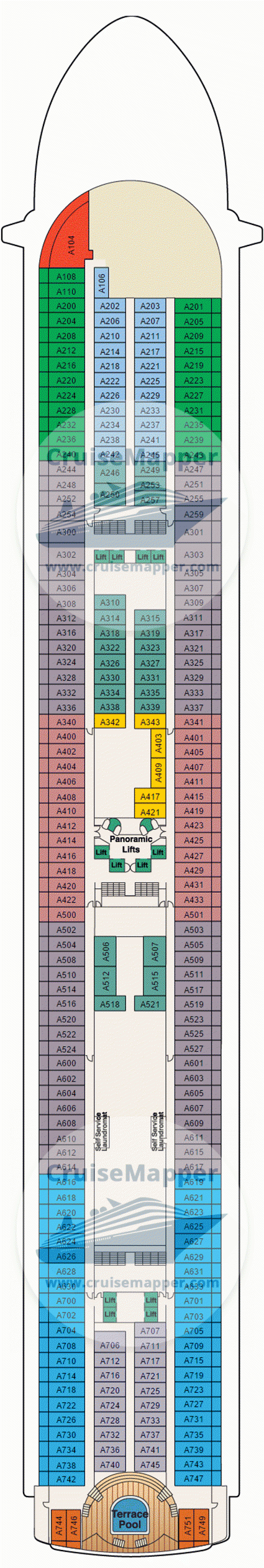 Diamond Princess Deck 12 - Aloha-Cabins-Pool