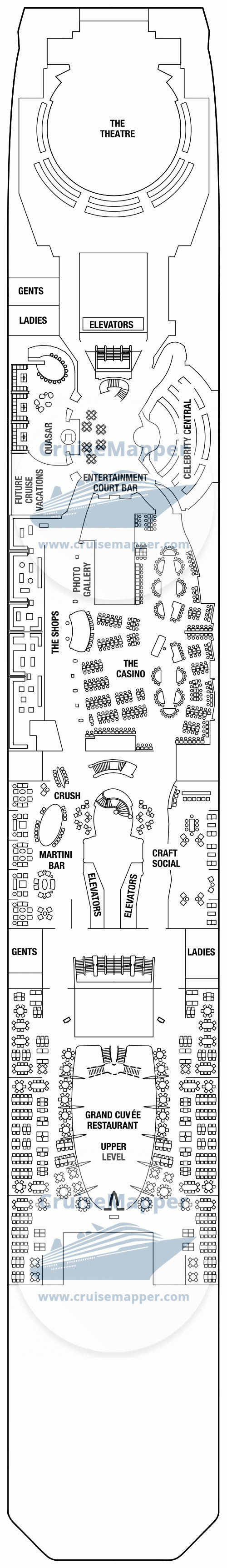 Celebrity Silhouette Deck 04 - Promenade-Casino-Shops1