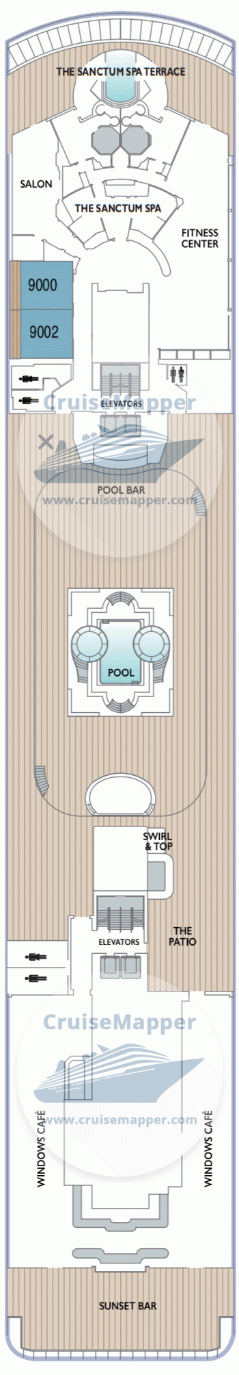 Azamara Quest Deck 09 - Spa-Lido-Pool-Sundeck