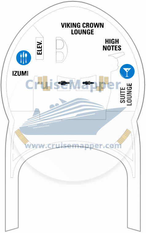 Voyager Of The Seas Deck 14 - Viking Crown Lounge-Izumi