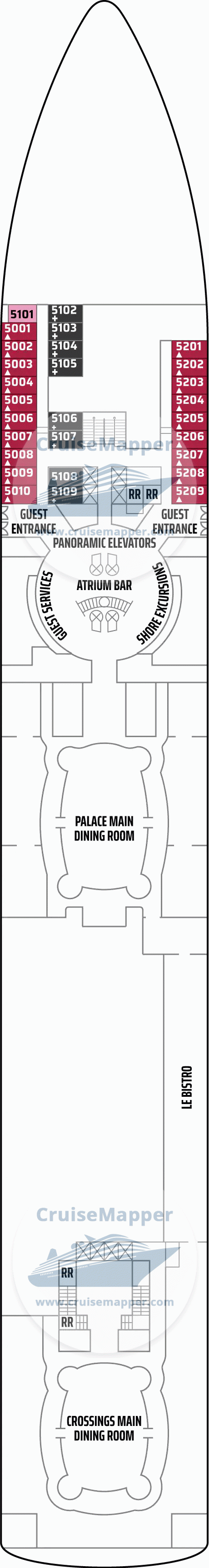 Norwegian Sky Deck 05 - Atlantic-Lobby-Dining