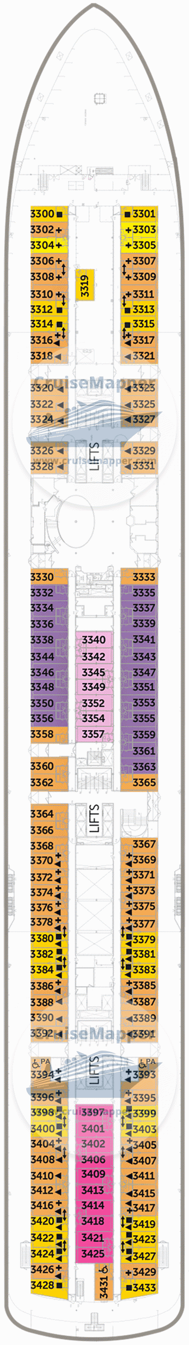 Fred Olsen Bolette Deck 03 - Cabins