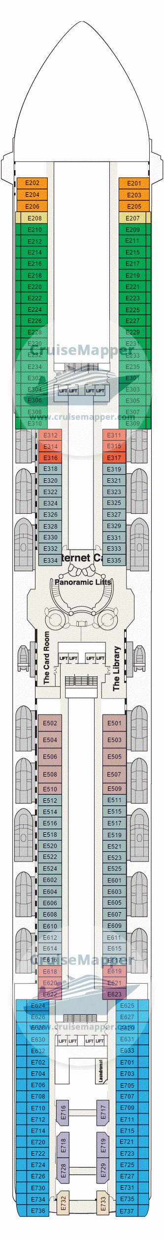 Coral Princess Ship Map