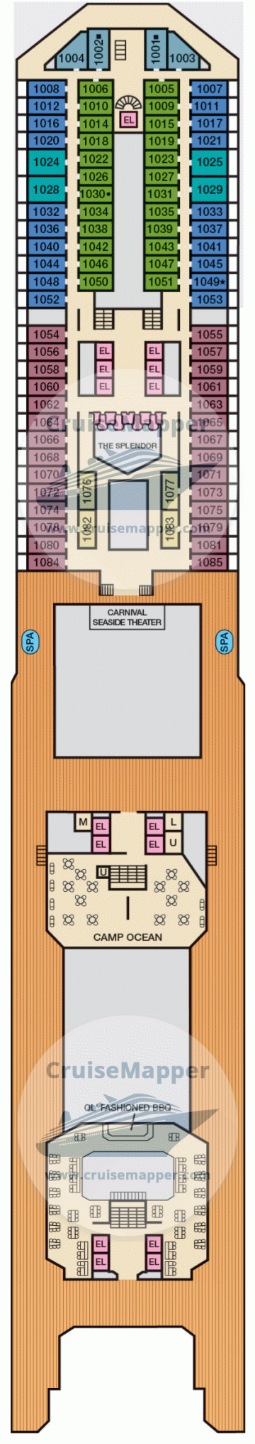 Carnival Splendor Deck 10 - Panorama-Cabins-Kids