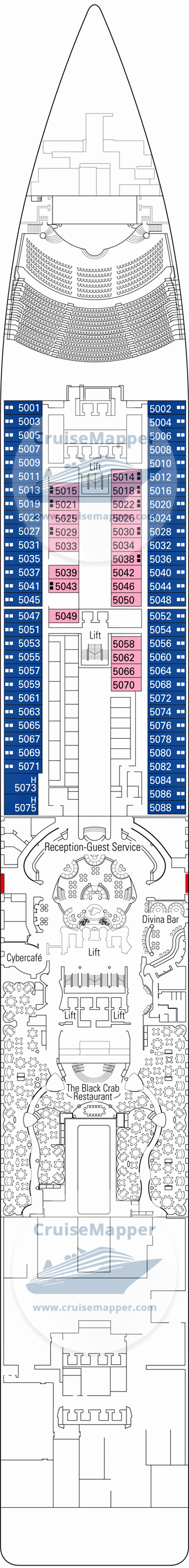 MSC Divina Deck 05 - Saturno-Cabins-Lobby