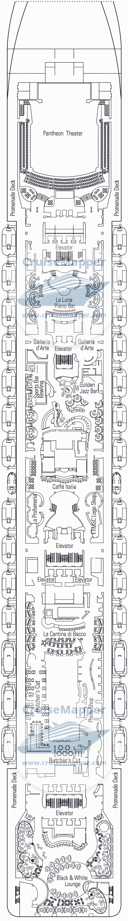 MSC Divina Deck 07 - Apollo-Promenade-Lounge