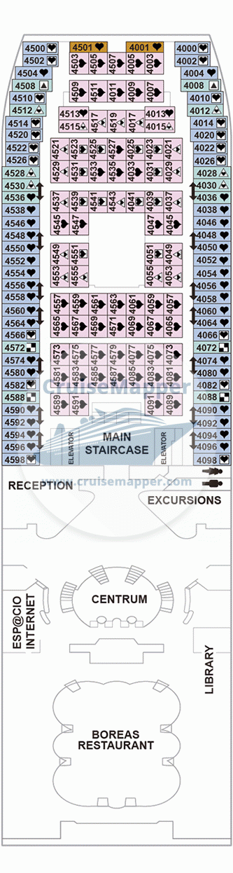 Pullmantur Monarch Deck 04 - Cabins-Lobby