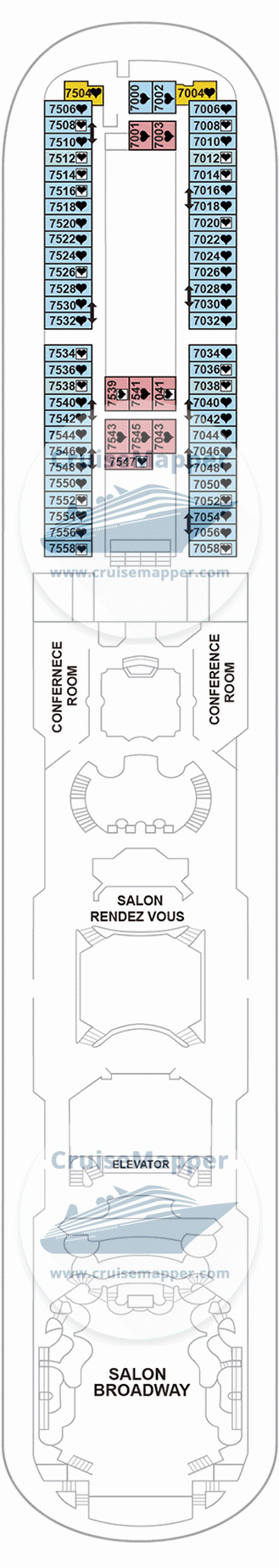 Pullmantur Monarch Deck 07 - Lounge-Cabins