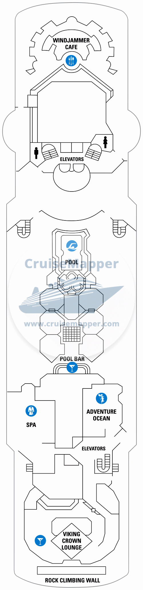 Cordelia Empress Deck 10 - Lido-Pool-Spa-Kids