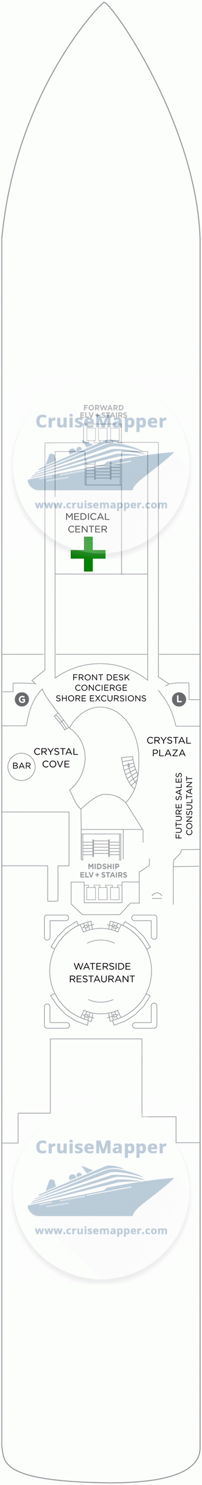 Crystal Serenity Deck 05 - Crystal-Lobby-Dining