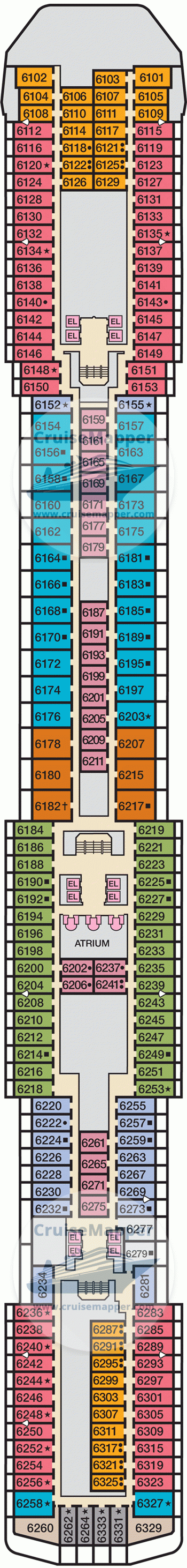 Carnival Spirit Deck 06 - Empress-Cabins