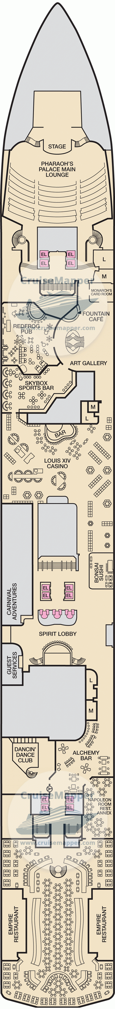 Carnival Spirit Deck 02 - Promenade-Lobby-Casino-Dining1