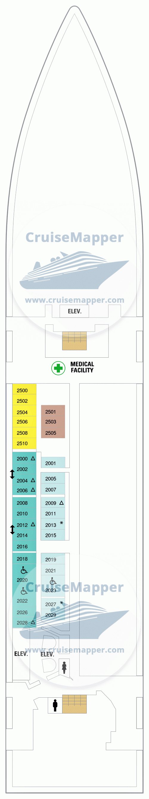 Jewel Of The Seas Deck 02 - Tendering-Hospital-Cabins