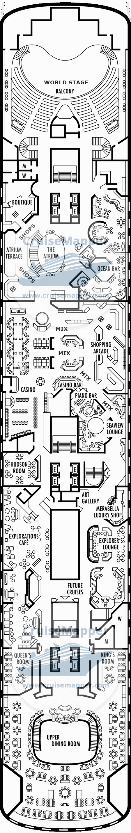 ms Zaandam Deck 05 - Upper Promenade-Casino-Lounge-Dining2