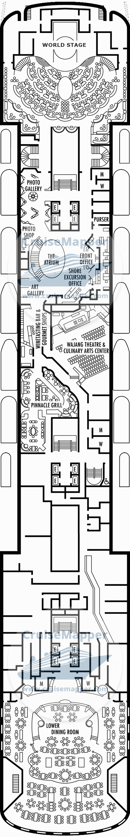 ms Zaandam Deck 04 - Promenade-Lobby-Shops-Dining1