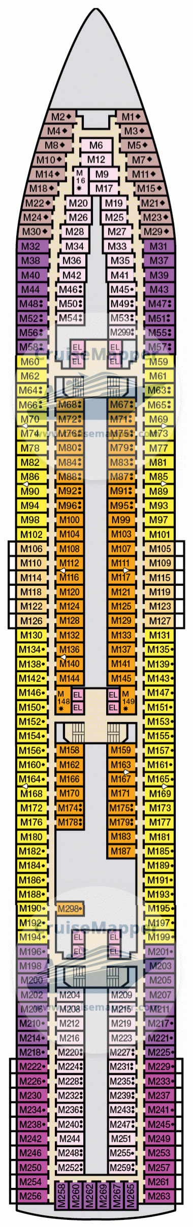 Carnival Elation Deck 05 - Main-Cabins