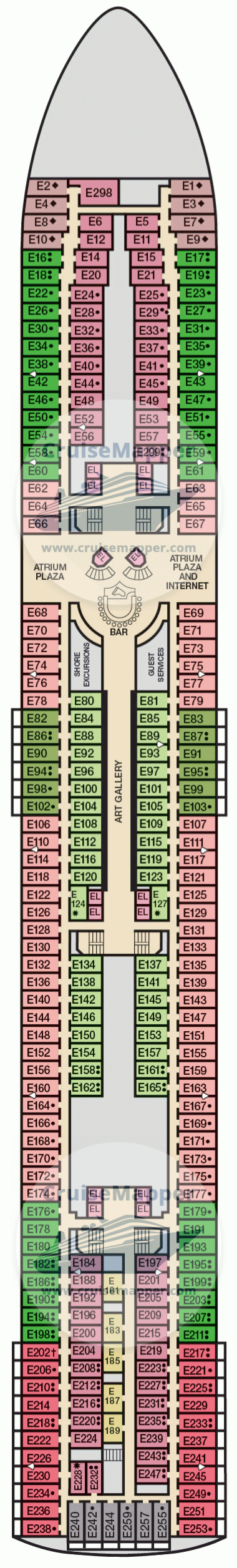 Carnival Elation deck 7 plan