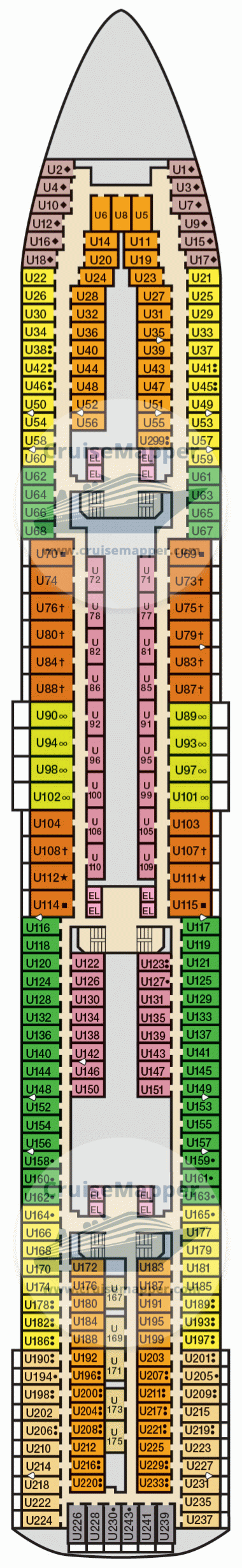 Carnival Elation Deck 06 - Upper-Cabins