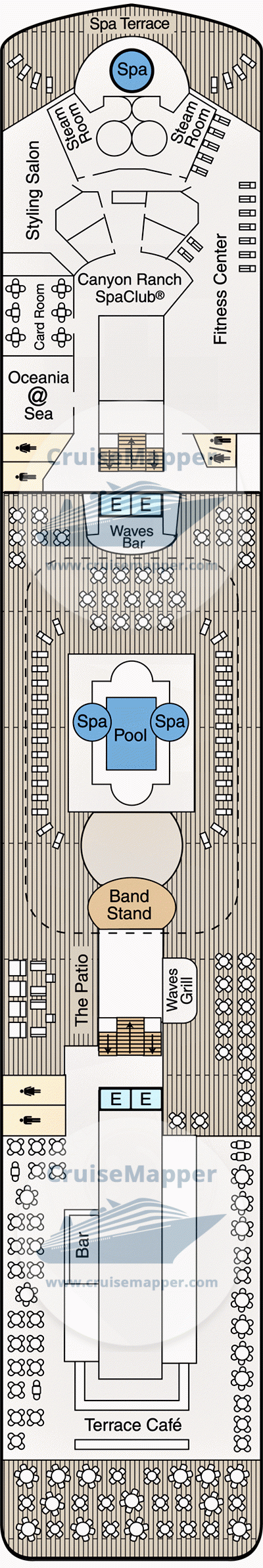 Oceania Sirena Deck 09 - Lido-Pools-Spa