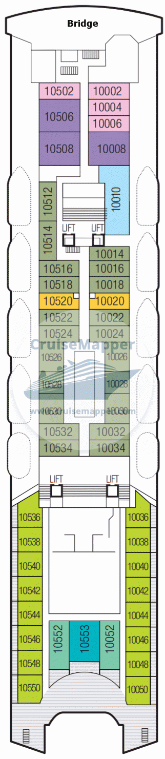 Blue Sapphire Deck 10 - Saga Sapphire deck10-Bridge-Cabins