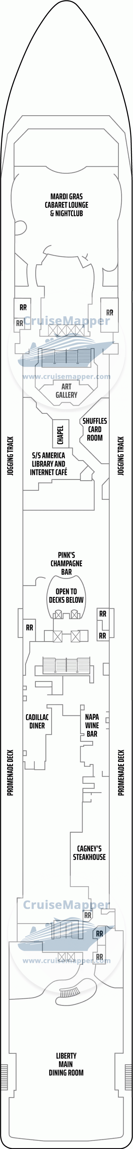 Pride of America Deck 06 - Promenade-Lounge