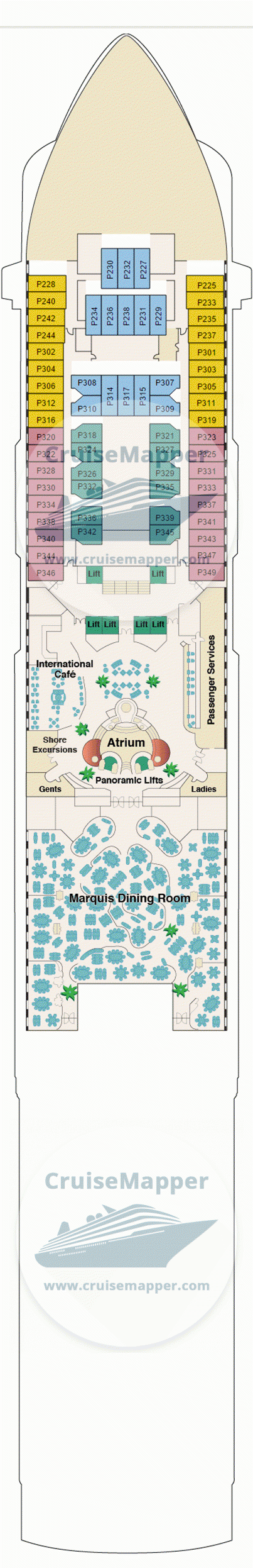 Pacific World Deck 05 - Sun Princess_deck5_Plaza-Dining-Lobby