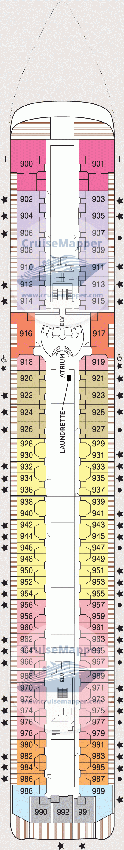 Seven Seas Mariner Deck 09 - Cabins