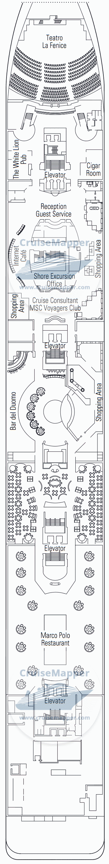 MSC Armonia Deck 05 - Rubino-Lobby-Shops