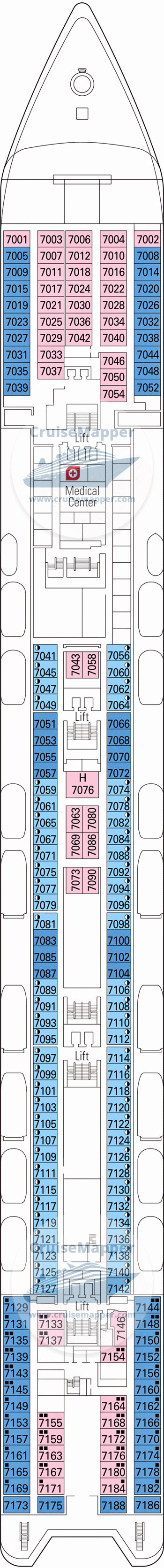 MSC Armonia Deck 07 - Topazio-Cabins-Hospital