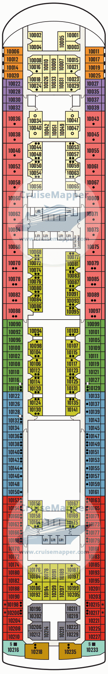 Pacific Explorer Deck 10 Plan Cruisemapper