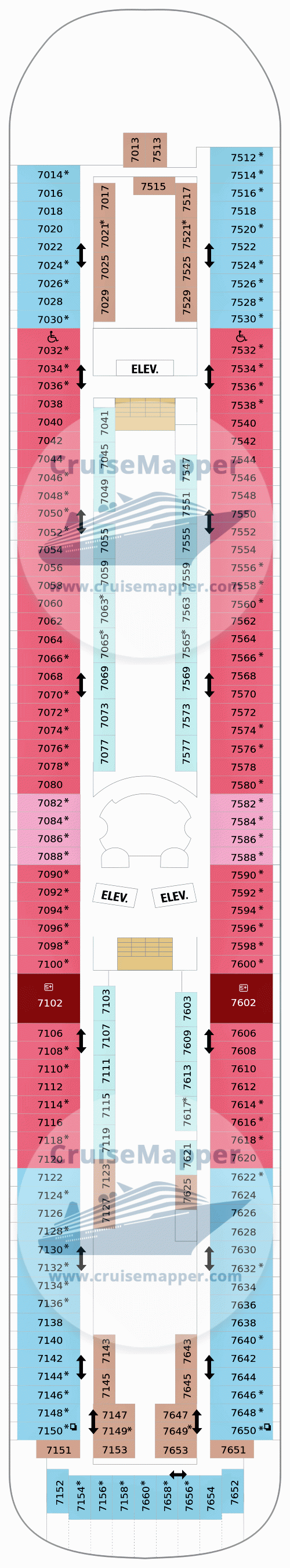 cruise deck plans vision of the seas