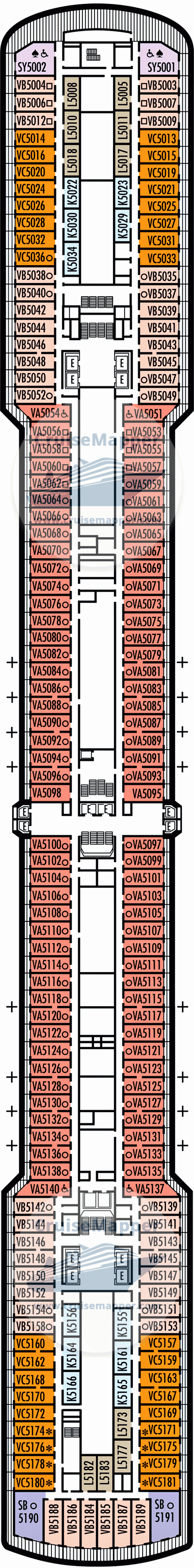 ms Noordam Deck 05 - Verandah-Cabins