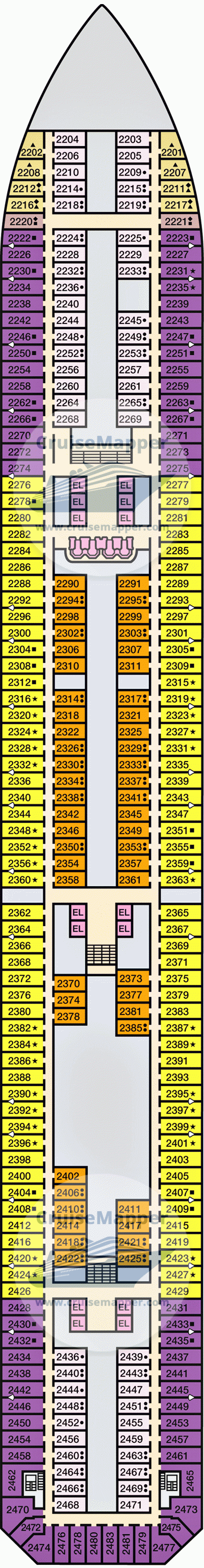 carnival cruise conquest floor plan