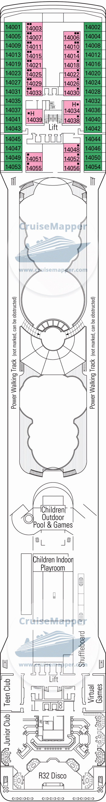 MSC Orchestra Deck 14 - Chitarra-Cabins-Kids-Teens