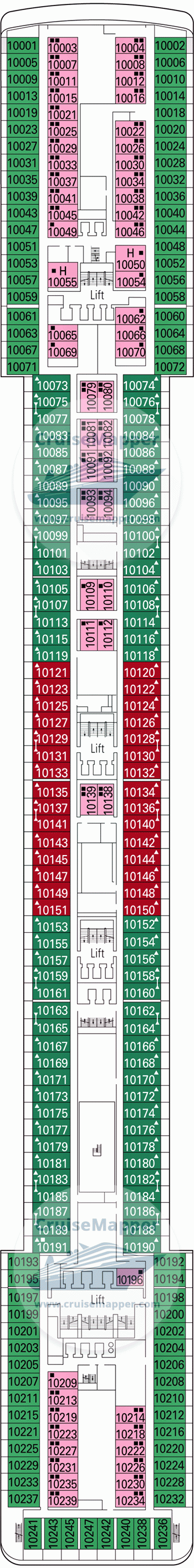 MSC Orchestra Deck 10 - Lira-Cabins