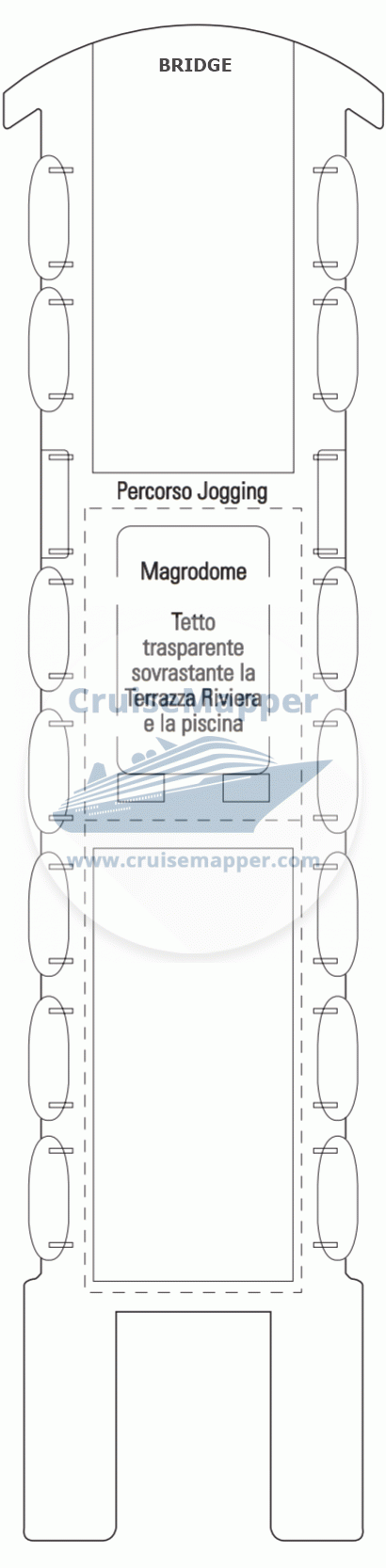 MSC Melody Deck 09 - Sundeck-Bridge