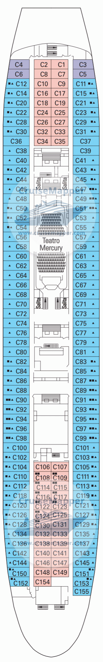 MSC Melody Deck 05 - Continental-Cabins-Cinema