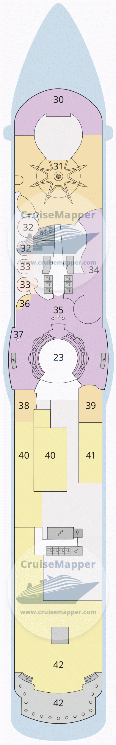 AIDAblu Deck 10 - Casino-Lounge