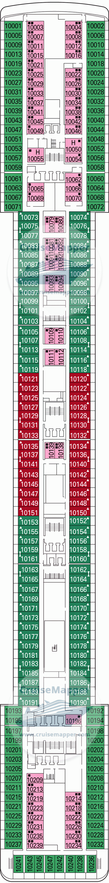 MSC Musica Deck 10 - Minuetto-Cabins