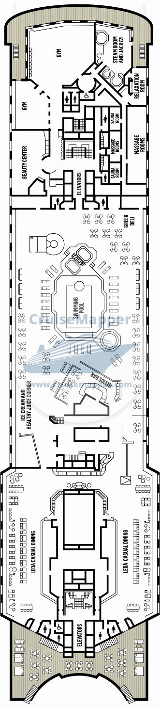 Celestyal Journey Deck 11 - Lido-Pools-Spa-Gym