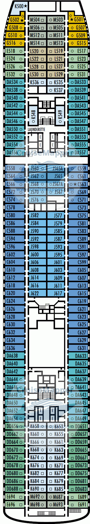 Celestyal Journey Deck 14 Plan Cruisemapper