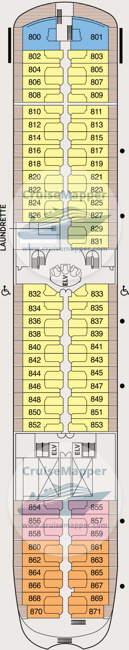 Seven Seas Navigator Deck 08 - Cabins