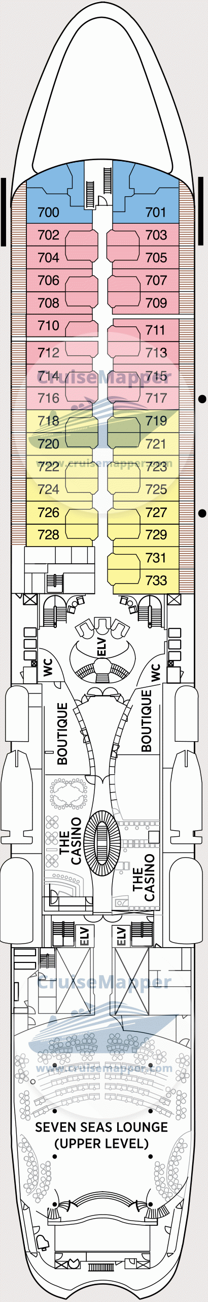 Seven Seas Navigator Deck 07 - Casino-Shops-Cabins