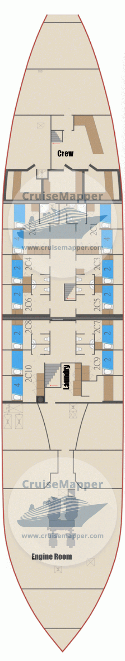 Santa Maria Manuela Deck 01 - Cabins-Engines