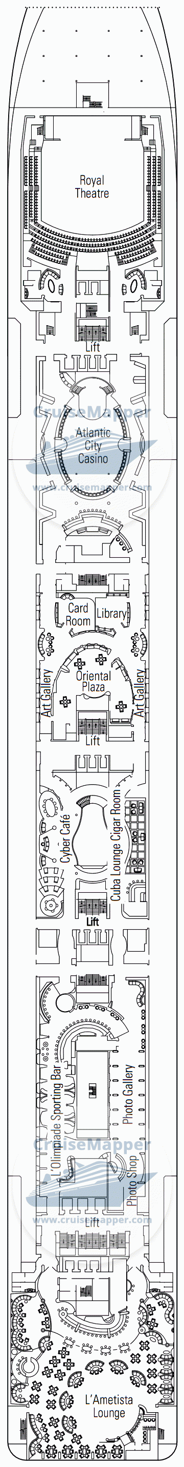 MSC Magnifica Deck 07 - Amalfi-Promenade-Casino-Lounge