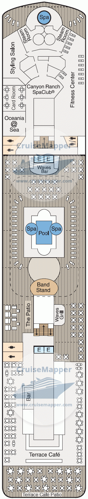 Oceania Insignia Deck 09 - Lido-Pools-Spa