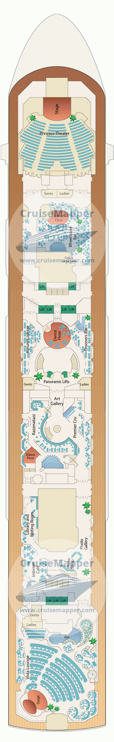 MS Dream Charming Deck 07 - Sea Princess Promenade Deck7-Lounge