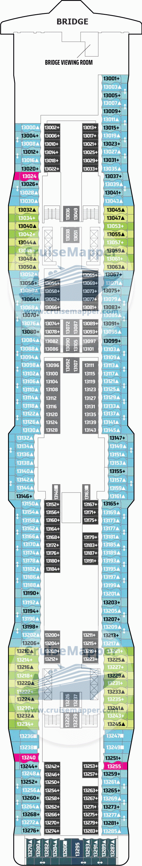 Norwegian Epic Deck 13 Plan Cruisemapper