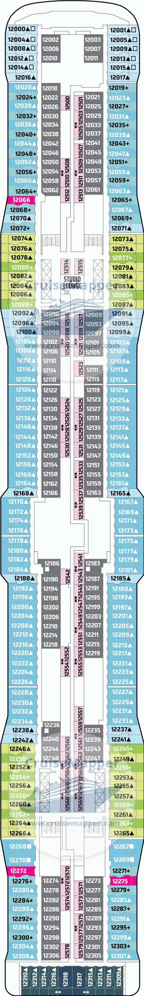 Norwegian Epic Deck 12 Plan Cruisemapper