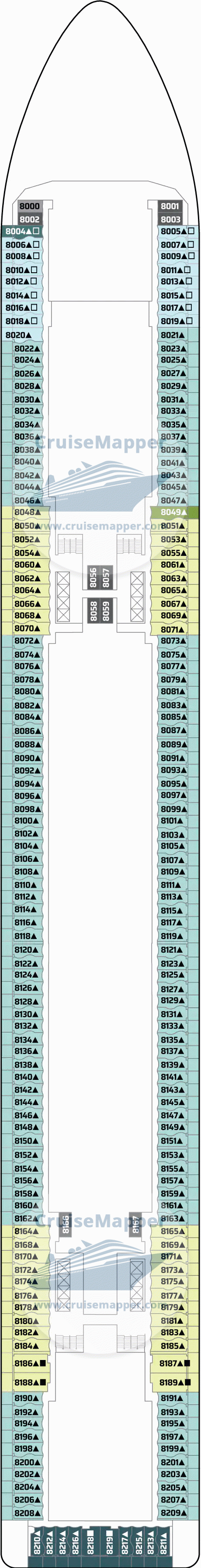 Norwegian Epic Deck 8 Plan Cruisemapper